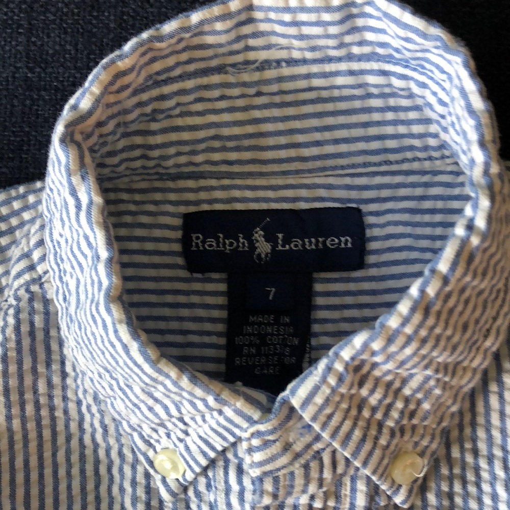 2 Ralph Lauren Polo boys button downs (size 7)